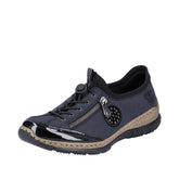 Rieker Women's N3268 Slip On Trainers, Blue (Schwarz/Pazifik/Baltik/Schwarz 01), 6 UK
